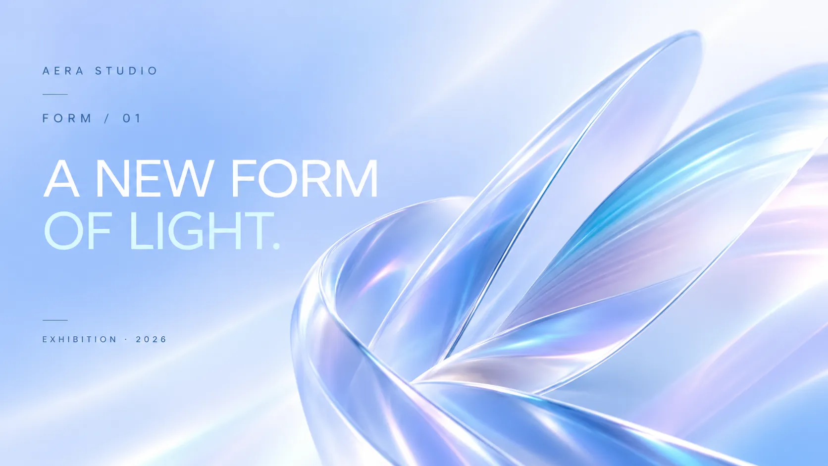 Digital signage screens showing a campaign called A new form of light